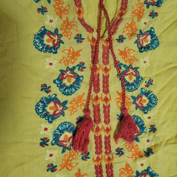 NATURAL LIFE Yellow Embroidered Blouse - Picture 3 of 8